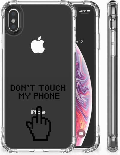 Apple iPhone X | Xs Anti Shock Case Finger Don't Touch My Phone