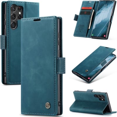 CaseMe Hoesje - Geschikt voor Samsung Galaxy S24 Ultra Hoesje - CaseMe 013 Book Case - Blauw
