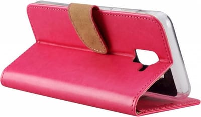 LuxeBass Hoesje geschikt voor Samsung Galaxy J6+ (2018) - Bookcase Roze - portemonnee hoesje - telefoonhoes - gsm hoes - telefoonhoesjes