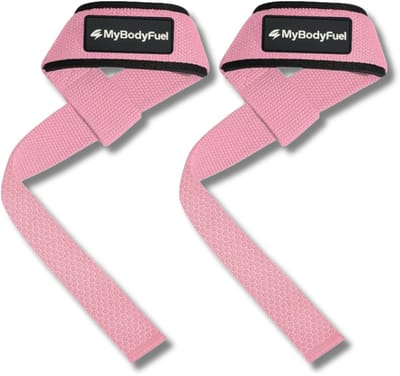 MyBodyFuel - Lifting Straps - Lifting Grips - wrist wraps - Lift Straps voor Fitness & Krachttraining - 2 Stuks - Roze