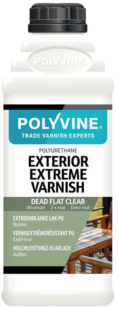 Polyvine Extreem Blanke Lak PU voor Buiten extra mat 1 Liter