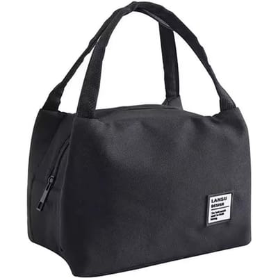 Draagbare Koeltassen IJspak Lunchbox Isolatiepakket Geïsoleerde Thermische Voedsel Picknicktassen Zakje Voor Vrouwen Meisje Kinderen black