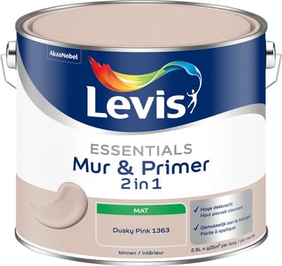 Levis - Essentials Mur & Primer - Dusky Pink - 2,5 L