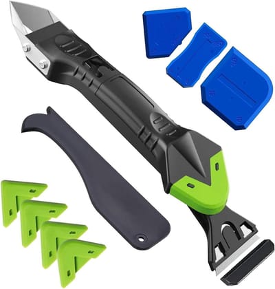 Kitverwijderaar Set - Voegen Schraper - Kitten & Afdichten - 5-in-1 Multifunctioneel - 215 cm - Grijs