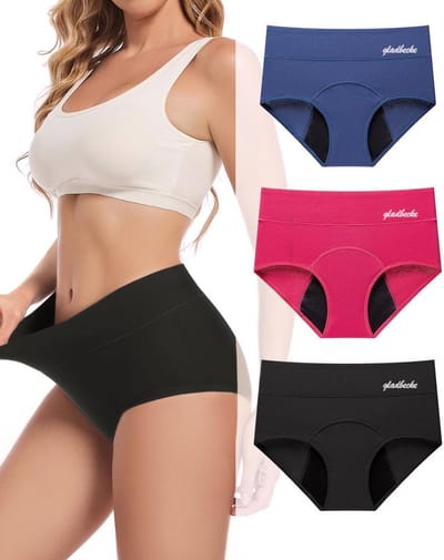 Hoge Taille Menstruatieondergoed voor Vrouwen - Heavy Flow, Lekvrij, 3 Stuks