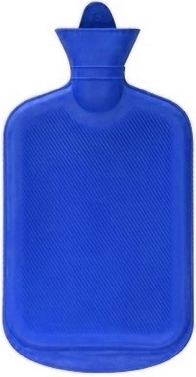 Warmwaterkruik - blauw - 18 x 36 cm - 2 liter - kruiken - warm water