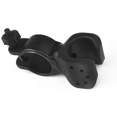 Support de Lampe de Vélo Rotation à 360 Degrés Stable Améliorer la Sécurité de Conduite Support de Lampe de Guidon pour Cyclisme Nocturne black