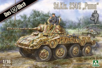 Das Werk Modelbouwpakket Militaire voertuigen - 16006 Sd.Kfz. 234/2 “Puma” Panzerwagen Plastic - 1:16 - Modelbouw