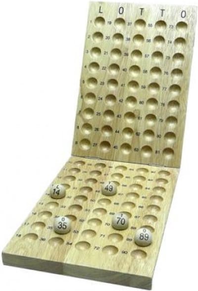 Hot Sports Lotto controlebord hout voor 90 ballen 20mm