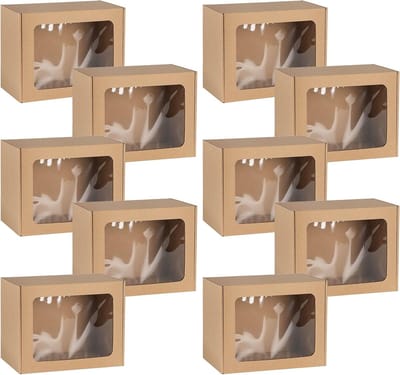 Rechthoekige geschenkdozen met venster set van 10