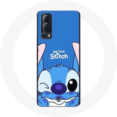 Coque - Maniacase - Vivo Y72 - Stitch mignon - Souple - Protection enfant bleu