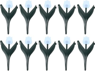 Kunststof Tuinrand - Bloembed Hek - Tuin Decoratie - Tulp Ontwerp - 10 Stuks - Blauw