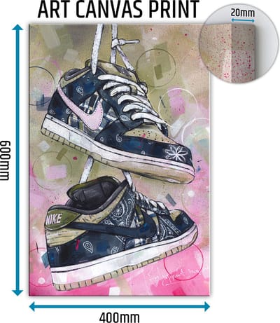Sneaker canvas 40x60 cm