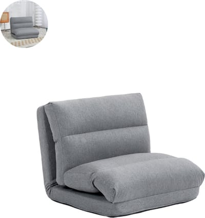 Slaapstoel - Uitklapbaar - Slaapbank - Logeerbed - Zetelbed - Slaapfauteuil - Vouwbed - 1 persoons - Zeer comfortabel - Grijs