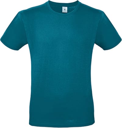 2-Pack herenshirt '150' met ronde hals B&C Collectie Diva Blauw maat XS