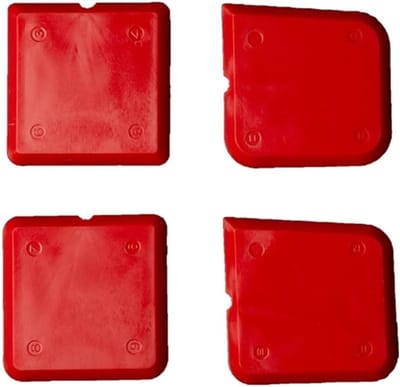 Kit Afwerking Gereedschap - Spatel Schrapers - Professioneel Afdichten - Meerdere Randen - Set van 4 - Zacht