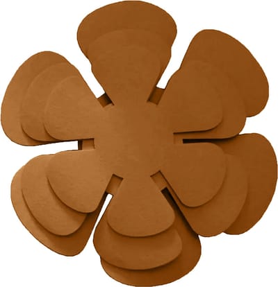 Pannenbeschermers set van 6 - Bruin - 38cm - 35cm - 26cm - Panbeschermers - Beschermset - Gerecycled - Geen krassen - Hittebestendig