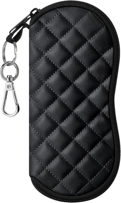 Brillen Etui - Zonnebril Tasje - Veilig Opbergen - Lichtgewicht Neopreen - Compact Formaat - Zwart Ruit
