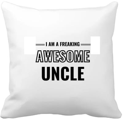 Akyol - i am a freaking awesome uncle Kussen hoes - Oom - de meest geweldigste oom - verjaardagscadeau - verjaardag - cadeau - cadeautje voor oom - oom artikelen - kado - geschenk - gift - 40 bij 40 cm