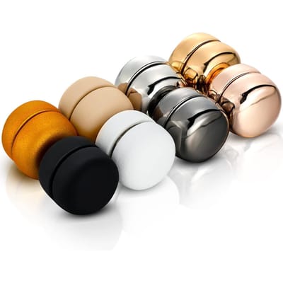 8 stuks Hijab Magnetische Spelden, Klassieke Ronde Glanzende Matte Stabiele Sjaalclips, Kleurrijke Multifunctionele Spelden Voor Dameskleding Sjaals, Kleine Sjaalclips 8PCS black