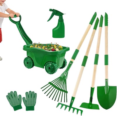 Kinder tuingereedschap set - Rollenspel speelset - Buiten spelen - Compleet met accessoires - 37 x 30 x 19 cm