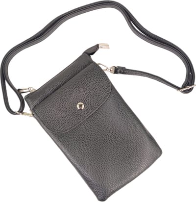 Flora&Co - Paris - Handig Crossbody hand/telefoontasje voor mobiel - gsm - zwart