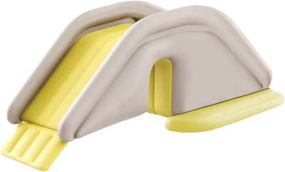 Opblaasbare waterglijbaan - Speelgoed glijbaan - Zomerse waterpret - Robuuste PVC constructie - 235 x 82 cm - Geel