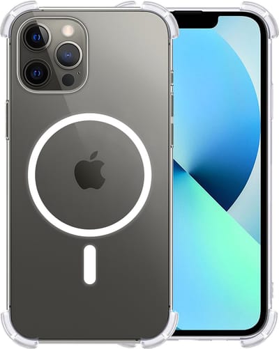 Hoesje - Geschikt voor Apple iPhone 13 Pro - Magsafe Compatible - Sterk & Shockproof - Back Cover - Telefoon Hoes Shockproof - Shock Proof Case - Telefoonhoes - Transparant