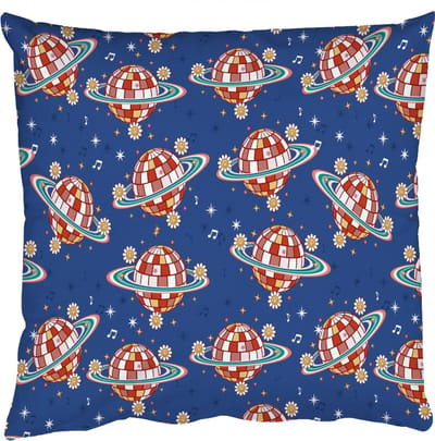 Sierkussens - Kussentjes Woonkamer - 50x50 cm - Disco - Blauw - Patroon