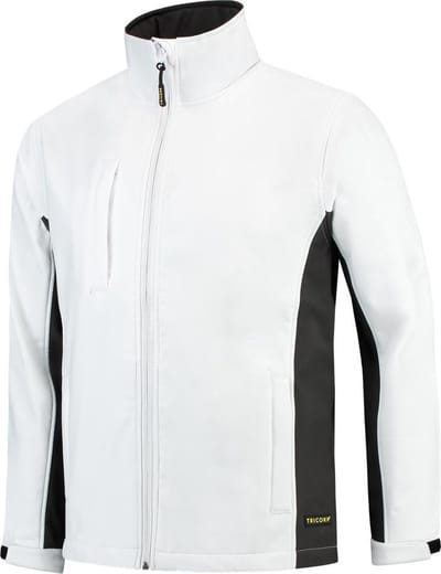 Tricorp Soft Shell Jack Bi-Color - Workwear - 402002 - Wit Donkergrijs - maat 3XL
