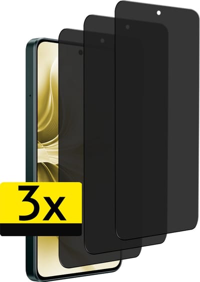 Screenprotector - Geschikt voor OPPO Reno 11F - 3 Stuks - Privacy Filter - Beschermglas - Gehard Glas - Tempered Glass - Screen Protector