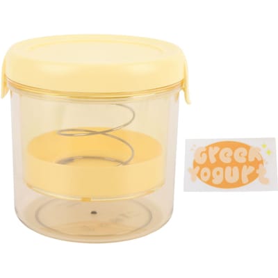 Griekse Yoghurt Zeef Maker met Deksel Fijnmazige Yoghurt Filter Maker voor Zelfgemaakte Dikke Griekse Yoghurt Yellow