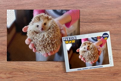 Puzzel Egel wordt vastgehouden - Legpuzzel - Puzzel 1000 stukjes volwassenen
