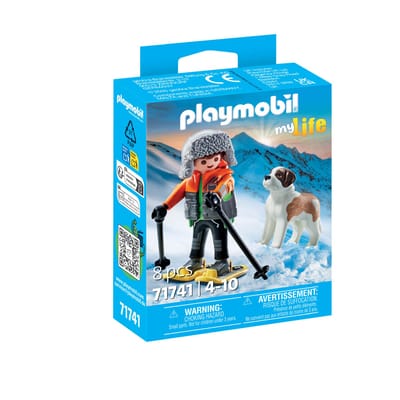 Simulatiespel voor jongens met racket en St. Bernard Playmobil