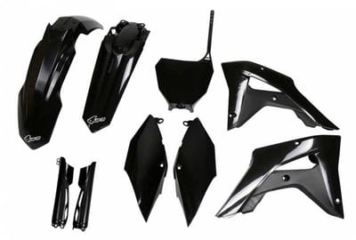 Ufo Honda Crf 250rx/450rx 2019-2021 Hokit120f-001 Fork Protectors & Plastic Set Zwart