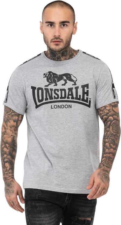 Lonsdale T-shirt Stour Grijs - Maat: S