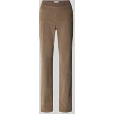 Flared fit corduroy broek met viscose, model 'PAMINA'