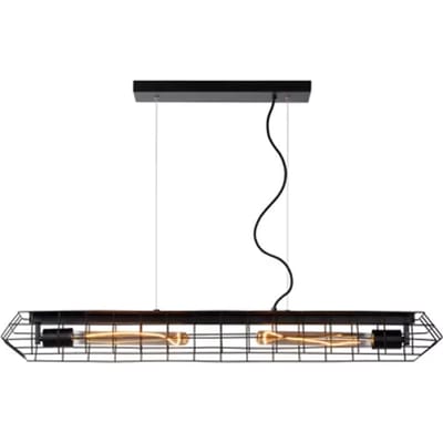 Lucide Hanglamp Lattice - Zwart - 2xe27 - In Hoogte Verstelbaar