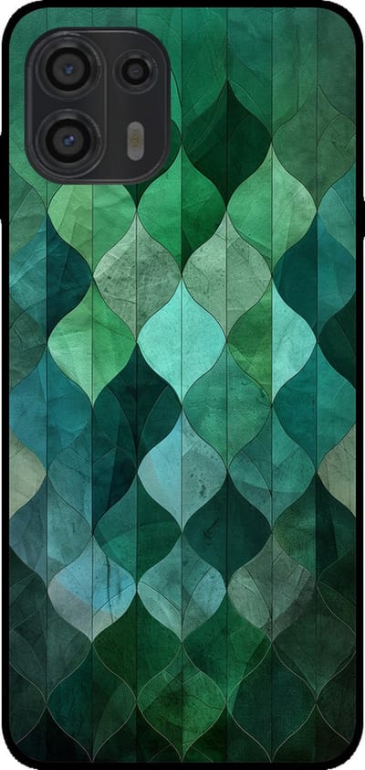 Smartphonica Telefoonhoesje Geschikt voor Motorola Edge 20 Lite met groene bladeren opdruk - TPU backcover case green leaf design - Groen geschikt voor Motorola Edge 20 Lite