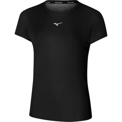 Mizuno Core Graphic Hardloopshirt Dames-Zwart