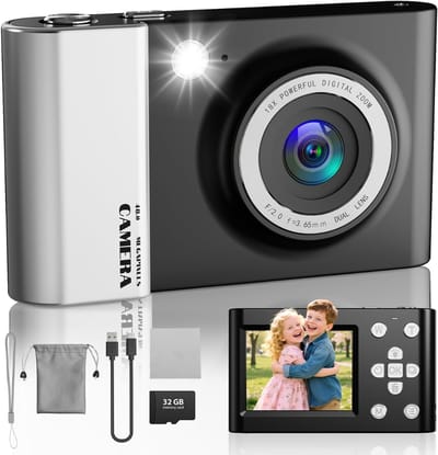 SNJY® Vlog Camera voor Beginners - Videocamera voor Kinderen - Handycam - 4K - Zwart