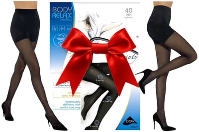 GATTA - Dames Panty - Maat S - 40 DEN - Zwart - Compressie & Corrigerende Panty - Tegen Vermoeide Benen en Spataderen - Comfort Lycra Beauty