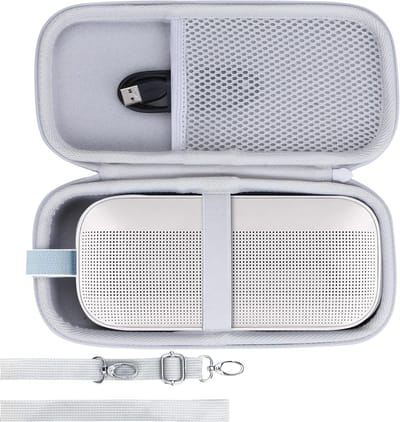 Hardcase voor Bose SoundLink Flex - Beschermende hoes voor draagbare luidspreker, Off-White, Schokbestendig en Waterdicht