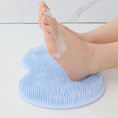 Voetmassageapparaat en Voetwassert, Siliconen Douche Scrubber met Zuignappen voor Pedicure Verzorging