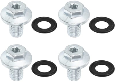 Dailygoody - Motorolie Afvoerplug - 4 Stuks - Eenvoudige installatie - Zilverkleurig - Geschikt voor Chevrolet - Hoge kwaliteit