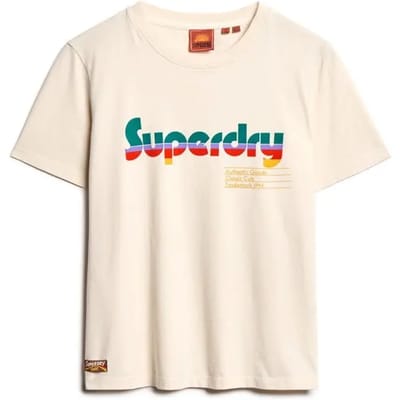 T-shirt Korte Mouw Superdry T-shirt Retro Flock à manches courtes