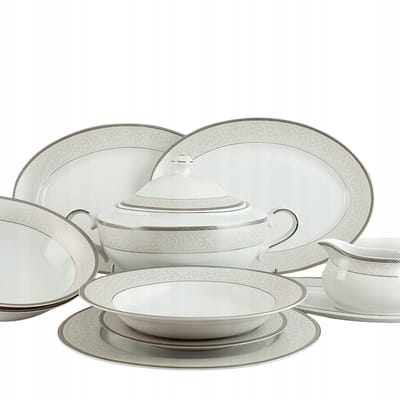 Martha Platin Classic Voor 6 Personen - 25 Delen Porselein
