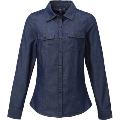 Premier Dames/Dames Stitch Shirt (Indigo Denim)