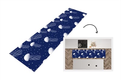 Keukenloper - Loper keuken - Patronen - Water - Kwal - 200x50 cm - Keukenloper vinyl