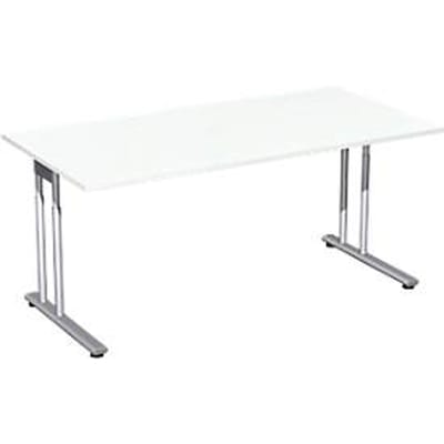 Bureautafel PALENQUE, C-poot, rechthoek, B 1600 x D 800 x H 720 mm, wit